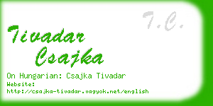 tivadar csajka business card